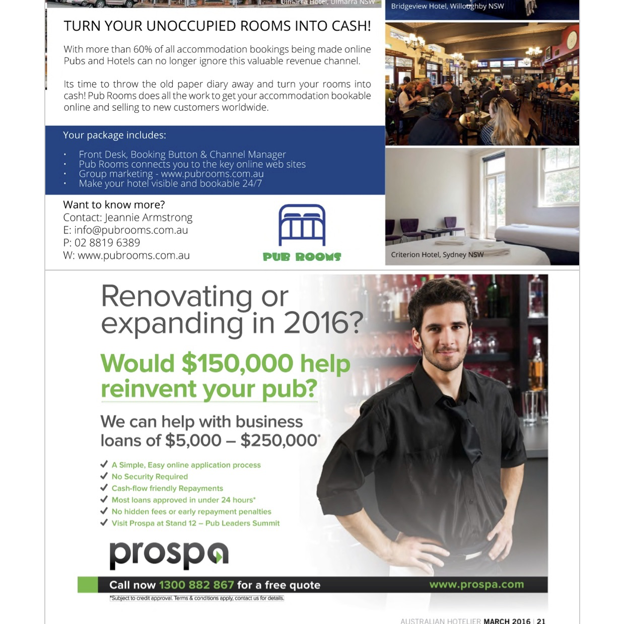 Australian Hotelier, PR Article -p4